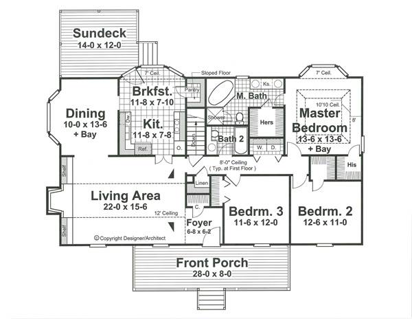 Floor Plan image of Chamblee House Plan